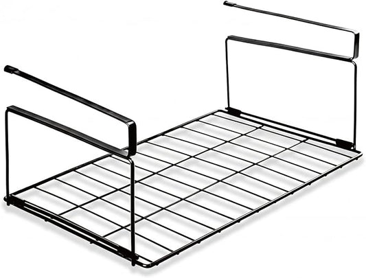 Under Shelf Basket Storage 1 Pack Black | Space-Saving with Extra Layer | Lightweight & Quick to Install | Non-Slip | 14.8" D x 8.46" W
