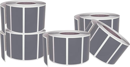 Small Color-Coding Label Roll 40mm x 19mm, 5 Rolls- 2500-Pack, Rectangular Labels Paper Stickers Bulk 1.57in x 0.75 in (Grey) by Royal Green
