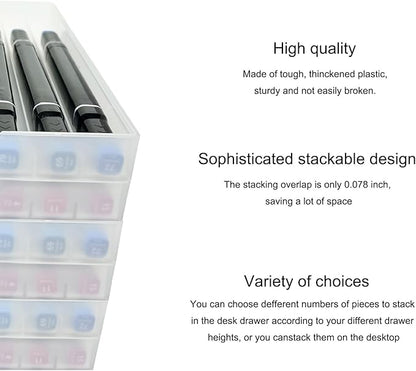 Craft Organizers and Storage, Pencil, Crayon, Marker, Pen Organizer, Pen Holder, Pen Tray Storage with Gel Pens, Fountain Pens, Chalk for Office, Art & Craft Room - 8Pack