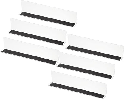 PATIKIL 6 Pack Shelf Dividers for Closet Organization, 11x1.18x2.4 Acrylic Magnetic Closets Separator Kitchen Cabinet Shelves Under Bed Blocker for Bedroom Kitchen Office, Clear