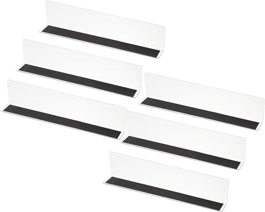 PATIKIL 6 Pack Shelf Dividers for Closet Organization, 11x1.18x2.4 Acrylic Magnetic Closets Separator Kitchen Cabinet Shelves Under Bed Blocker for Bedroom Kitchen Office, Clear