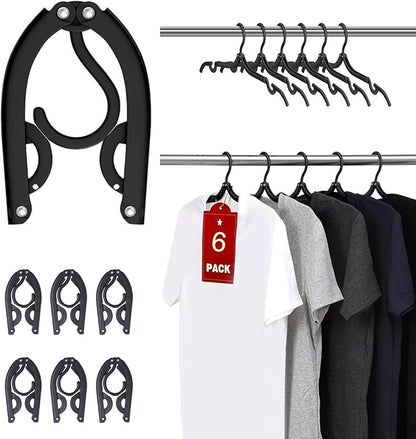 Travel Hangers for Cruise Foldable Hangers - Portable Folding Clothes Hangers Travel Accessories Foldable Clothes Drying Rack Cruise Essentials 6pcs