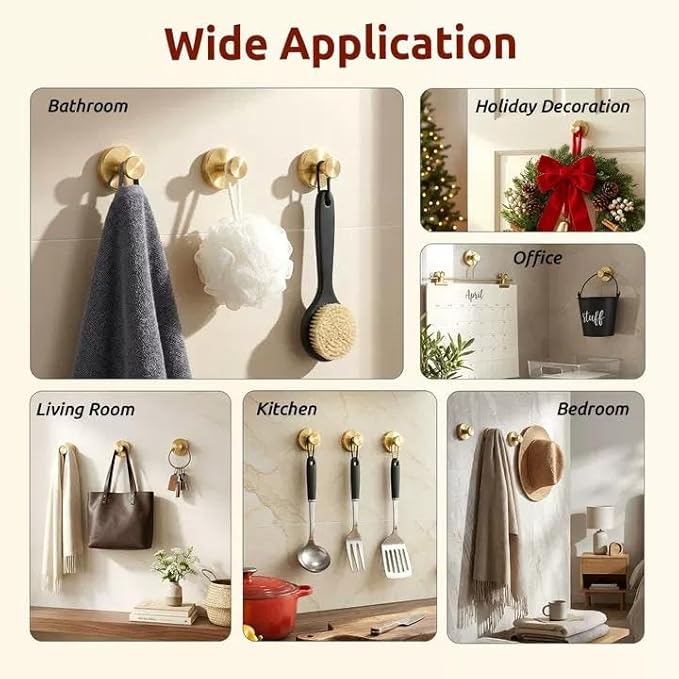 4 Packs Suction Cup Hooks for Shower, Heavy-Duty Wreath Hangers for Front Door, No Drill Glass Door Shower Suction Hooks No Damage for Walls Bathroom Kitchen Window Mirror Tile Towel Coat Robe Loofah