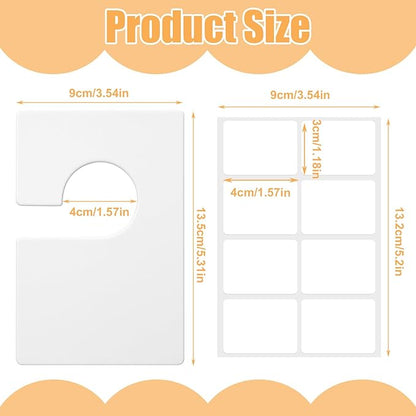 32 Pack Closet Dividers for Hanging Clothes Clothing Size Dividers,Size Markers for Clothing White Clothings Rack Reusable Closet Separators with 40 Labels Rectangular Clothings Closets Divider