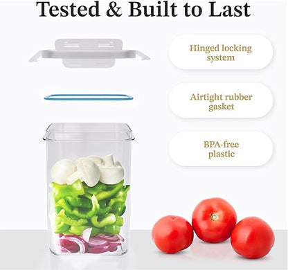 Chef's Path Ultra Large - 48 Pack Food Storage Containers | Kitchen and Pantry Organization Canisters for Cereal, Dry Food, Flour and Sugar, BPA Free, Includes 24 Labels