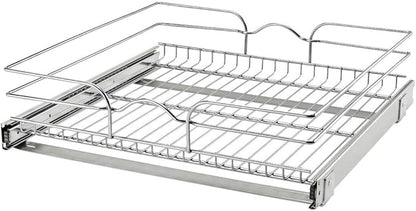 Rev-A-Shelf Kitchen Cabinet Pullout Shelf and Drawer Organizer Slide Out Pantry Storage Basket in Multiple Sizes, 21 x 20 In, 5WB1-2120CR-1