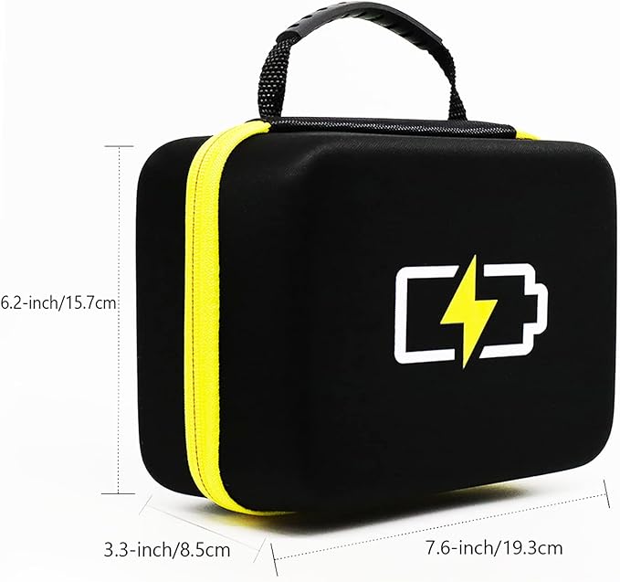 Battery Organizer Case- Hard Storage Box Bag Holder - Holds 60+ Batteries AA AAA C D 9V Tester BT-168 (Batteries are Not Included)