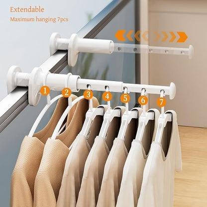 Travel Drying Rack for Clothes 2-Pack –Telescopic Rack mini Portable Collapsible Clothes Dryer for Cruise, RV, Dorm, Apartment & Hotel Door,Laundry.Drying Rack Clothing for Travel