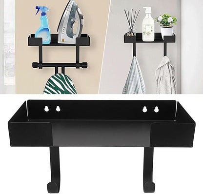Ironing Board Hanger Wall Mount Heavy Duty Space Saving Laundry Room Organizer for T Y Shaped Ironing Boards Carbon Steel Black 32 x 15.75 x 4.57 cm