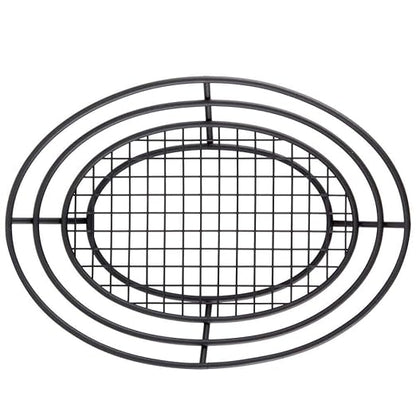 G.E.T. 4-38814 Black Oval Metal Wire Basket Iron Powder Coated Wire Baskets Collection