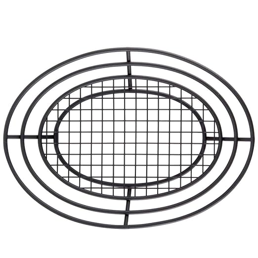 G.E.T. 4-38814 Black Oval Metal Wire Basket Iron Powder Coated Wire Baskets Collection