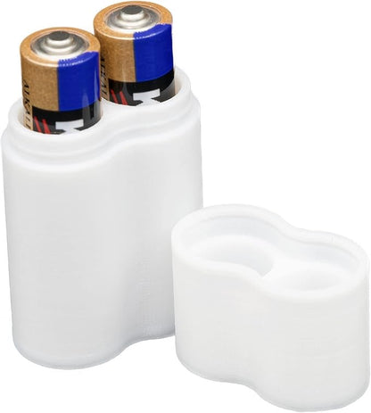 Slimline AAA Battery Case, Compact Durable TPU Organizer for Safe Storage & Home Organization – 2-Pack (Holds 2 Batteries)