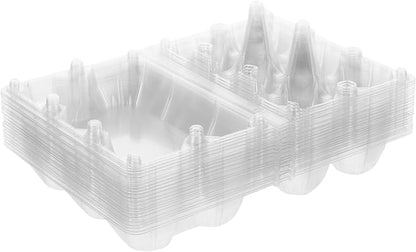 Hemoton 20Pcs Plastic Egg Storage Box with Clear Lid Refrigerator Egg Holder Organizer Countertop Fresh Carrier for Kitchen and Picnic