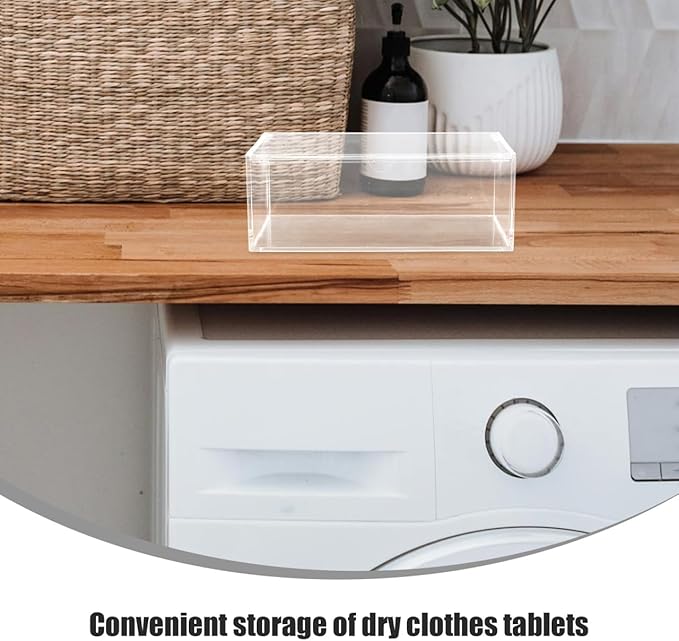 Detergent Powder Storage Container Clear Laundry Room Organization and Storage Detergent Beads Box Dryer Sheet Dispenser Stylish Laundry Room