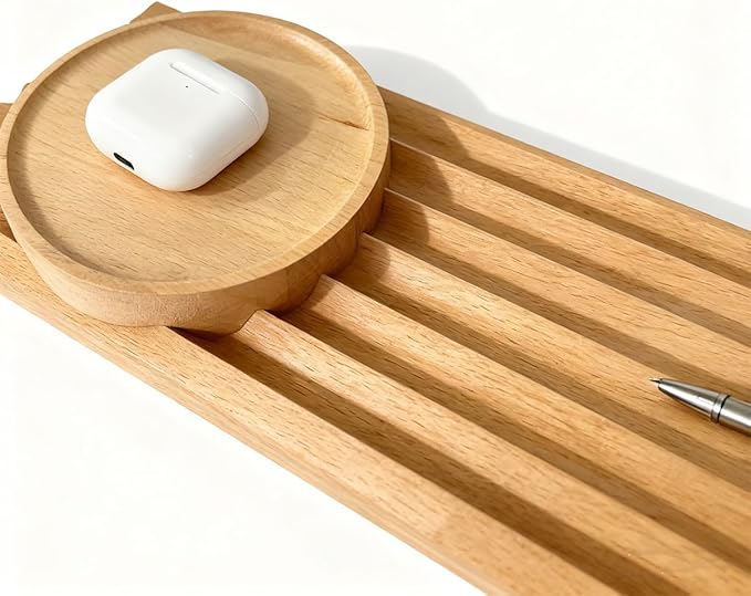 Pen Holder Office Desk Manager, A Desk Pen Holder with 6 Wavy Compartments, Pen Rack Office Accessories, Teacher Gifts, Suitable for School Office Art Accessories (Original)