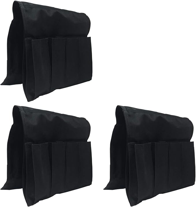 Huji Sofa Chair Armrest Bedside Caddy with Four Pocket Organizer for Remotes and One Hidden Pocket for Books and Magazines - 37” L x 12.50” W(3)