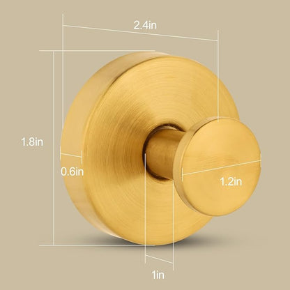 Javjicy Suction Cup Hooks,Wreath Hangers for Front Door,Over The Door Hooks for Hanging,Shower Wall Hooks,Pack of 4 (2 Gold 2 Black)