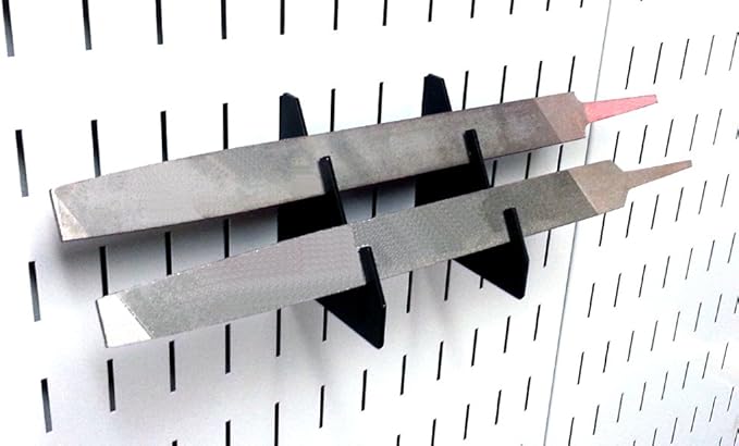 Wall Control Slotted Metal Pegboard Bracket Pair Accessory Pack Pegboard and Slotted Tool Board – Black