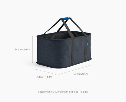 Joseph Joseph Hold-All, Collapsible 35L/9.25 Gallon Washing Laundry Basket Bag, Durable Fabric, Moisture Resistant - Carbon Black