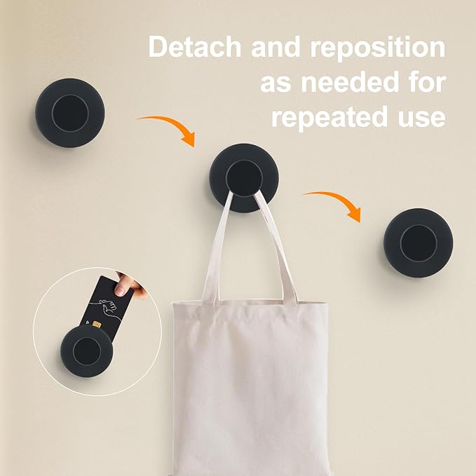 Javjicy Suction Cup Hooks,Wreath Hangers for Front Door,Over The Door Hooks for Hanging,Shower Wall Hooks,Pack of 4 (2 Gold 2 Black)