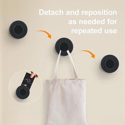 Javjicy Suction Cup Hooks,Wreath Hangers for Front Door,Over The Door Hooks for Hanging,Shower Wall Hooks,Pack of 4 (2 Gold 2 Black)