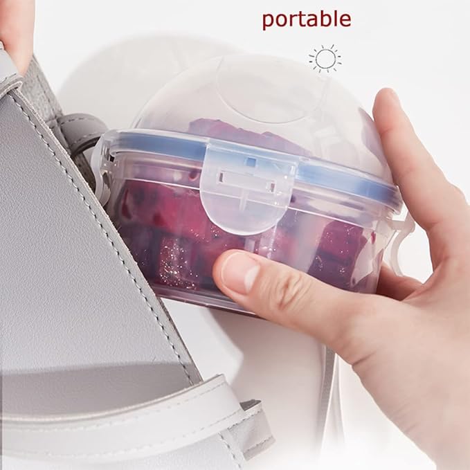 AYCCNH 2 Pack Onion Storage Container and Tomato Lemon Apple Produce Saver Holder, Portable Fruit and Vegetable Food Storage Keeper Containers for Fridge