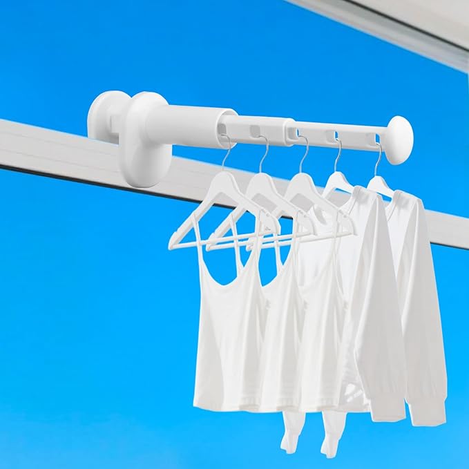 Travel Drying Rack for Clothes, Small Over The Door Airer Travel Clothing Hanger Mini Portable Hanging Rack with Retractable Rod for RV Dorm Hotel Laundry Apartment Doors Window Frames