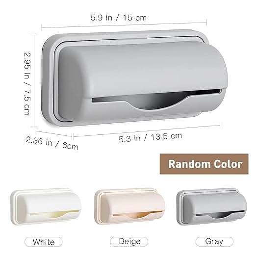 Trash Bag Dispenser Wall Mount, Small Garbage Bag Dispenser and Holder, Plastic Liner Organizer for Kitchen, Bathroom, Cabinet or Under Sink Storage – 3 Pack