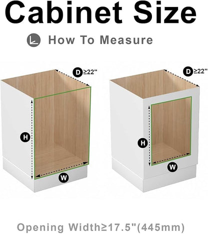 Pull Out Cabinet Organizer, (17½"W x 20"D), Soft Close Pull Out Cabient Drawer, Slide Out Cabient Organizer for Kitchen Base Cabinet, Pot and Pan Organization, Pantry Organization, Wire Basket
