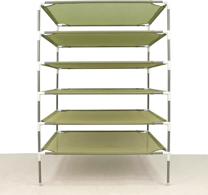 Sweater Drying Rack,6-Layer Flat DryingRack Stackable, Mesh Fabric Clothes Drying Rack Space-Saving Clothes Dryer Rack