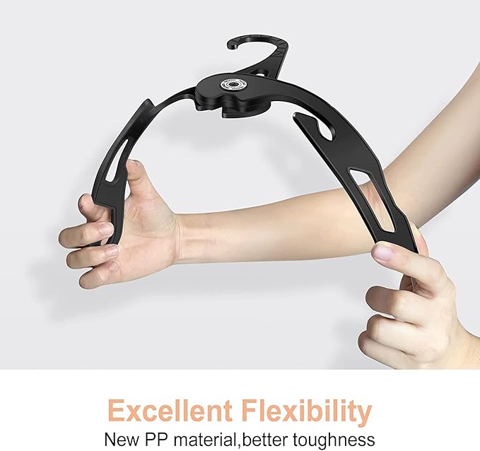 NICEDACK Premium Travel Hangers 3 Pack Portable Folding Clothes Hangers - Super Bearing Collapsible Hanger Foldable Clothes Drying Rack for Travel, Indoor and Outdoor Use (3 Pack Black)