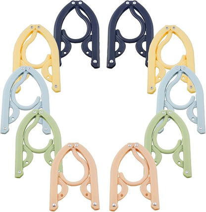 Portable Travel Hangers Travel Hangers Foldable for Suitcase Camping Cruise Ship Travel Accessory 10Pcs