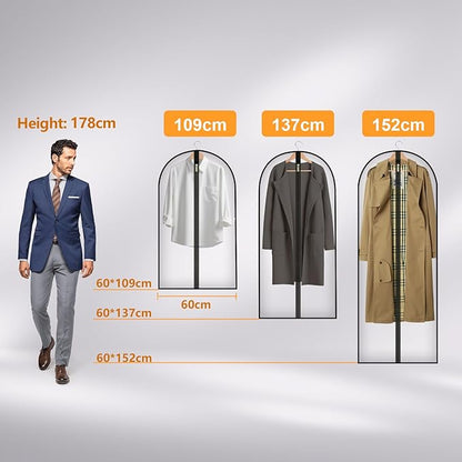 Travel Garment Suit Bag for Hanging Clothes 54", Suit bags for Closet Storage with Pockets Gusseted Garment bag for Men Suits Shirts Tuxedos Dresses Coats, Suit Cover Bags With Handles and Zipper