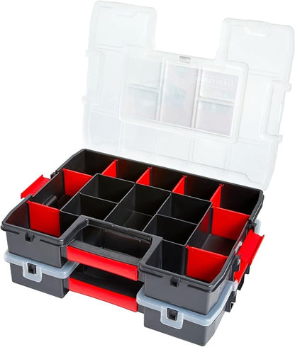CRAFTSMAN Tool Organizer, 2-Packs with 14-Compartments, Lid Includes Secure Latch (CMST60944M)