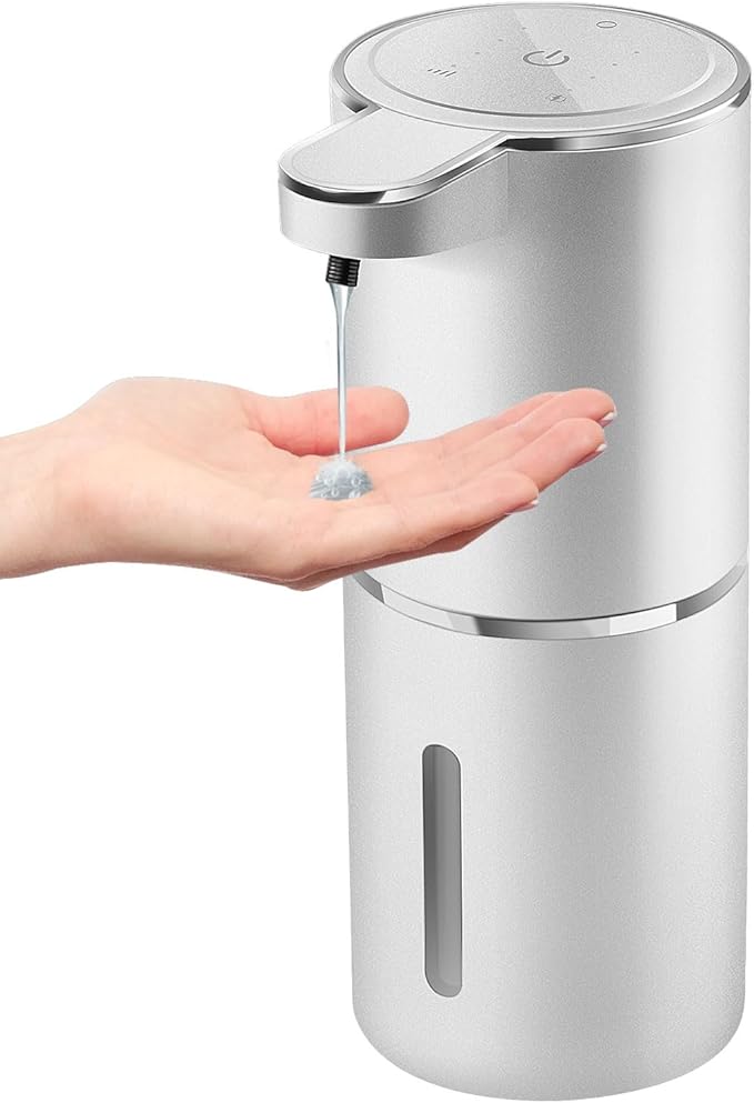Gotofine Automatic Liquid Soap Dispenser,4-Level Adjustable, Wall Mount,USB Rechargeable,12.8oz/ 380ml,Touchless Hand & Dish Soap Dispenser for Bathroom, Kitchen,Hotel, Restaurant