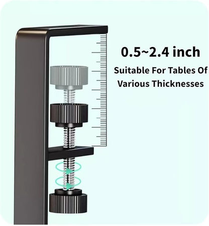 Under Desk Drawer, Desk Side Storage, Hanging Desks Organizer, Clamp On Mesh Metal Desks Organizer for Office and Home (Black)