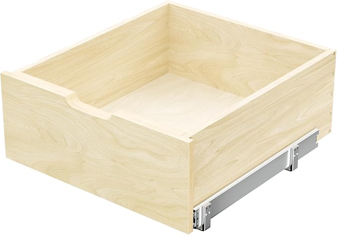 Pull Out Cabinet Organizer, Pull Out Drawers for Cabinets, Slide Out Wood Drawer, 8" High Pull Out Shelf for Kitchen Cabinet Pantry, 19½" W×21" D