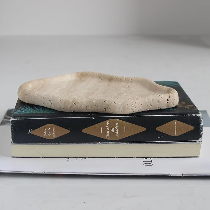 Real Travertine Jewelry Dish Cloud Shape, Trinket Dish, Ring Dish Key Tray Asethetic Home Décor, Gift for Women