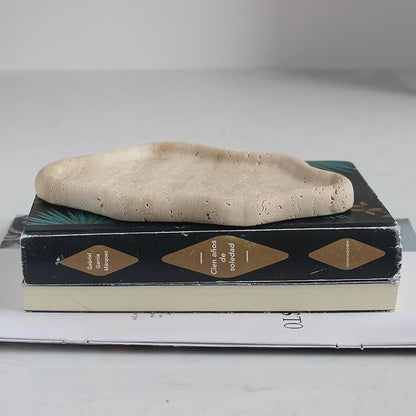 Real Travertine Jewelry Dish Cloud Shape, Trinket Dish, Ring Dish Key Tray Asethetic Home Décor, Gift for Women