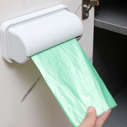 2PCS Trash Bag Dispenser Roll Holder 2Pcs Punch-Free Kitchen Plastic Bag Holder Wall Mounted Garbage Bag Organizer Under Sink for Kitchen Cabinet, Grocery Bag Dispenser