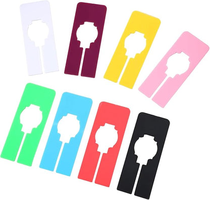 8PCS Clothing Rack Dividers, 8 Colors Plastic Organizer Rack Size Dividers for Hanging Clothes, Rectangular Reusable Closet Shelf Labels & Separators