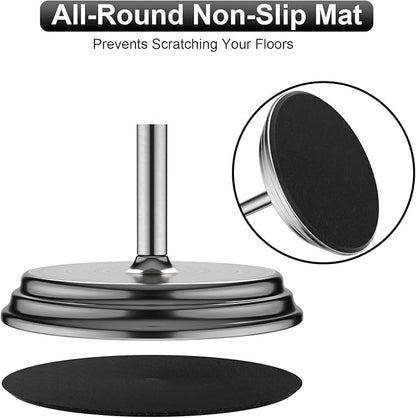 Toilet Paper Holder with Rustproof, Metal Free Standing Toilet Paper Stand Storage for Bathroom, Tissue Paper Roll Holder for Bathroom Accessories (Brushed Nickel)