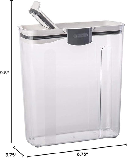 Progressive ProKeeper Cereal Storage Container, 3-Quart, Airtight Seal, Dishwasher Safe, BPA-Free Plastic (Pack of 6)