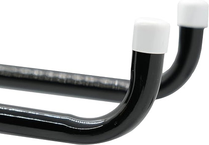 Shepherd Hardware 8095E Heavy Duty Steel 10-Inch Garage Storage Utility Double Hooks, 2 Pack, Black