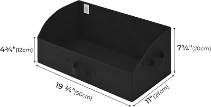 GRANNY SAYS Closet Organizer Bins, Trapezoid Storage Bin, Storage Baskets for Shelves, Collapsible Clothes Organizers and Storage, Fabric Bins for Organization, Black, 3-Pack
