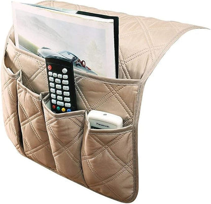 IPENNY Couch Sofa Armrest Organiser Chair TV Remote Holder Bed Storage Pocket Bag for Cellphone Tablet Notepad Book Magazines DVD Eyewears Drinker Snacks Holder Pouch