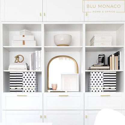 BLU MONACO | Cardboard Magazine File Holder Set of 4 | Vertical Magazine File Holder for Desk and Shelves | Standing File Holder for Classroom School Paper Storage