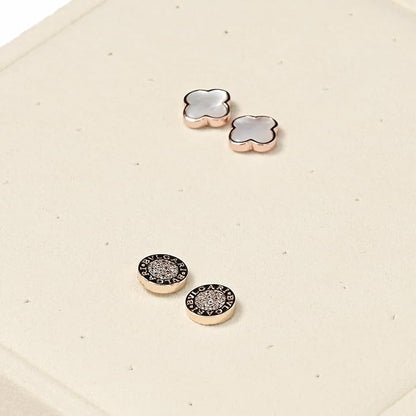 Oirlv Microfiber Jewelry Stud Earring tray Display Tray Earring Display Organizer Tray(Beige)