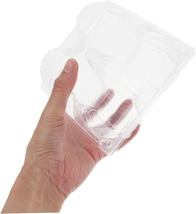 Clear Goose Egg Packaging Box 2-Pack Pvc Egg Holder for Secure Storage and Display 5.7X5.7X3.7 Inches Lightweight Transparent Carton for Kitchen Organization and Presentation