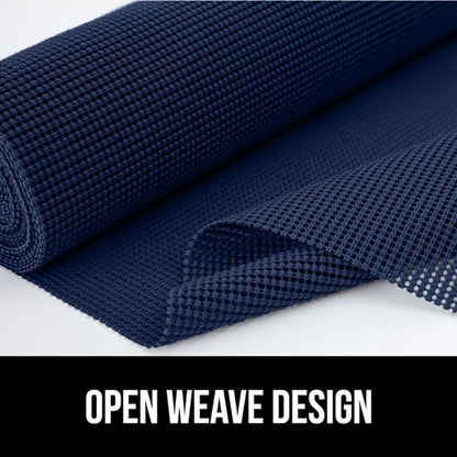 GORILLA GRIP powerGRIP Drawer Shelf and Cabinet Liner, Thick Strong Hold, Non-Adhesive Liners Protect Kitchen Cabinets and Cupboard, Bathroom Drawers, Easy Install, Breathable Mat, 20" x30', Navy Blue
